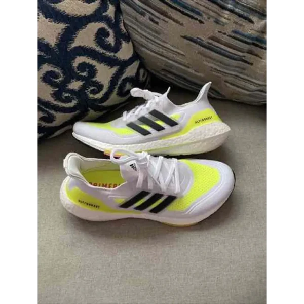 adidas gazelle silver green womens Women's Adidas Ultraboost 5.0 DNA G58760 White Neon main image 0