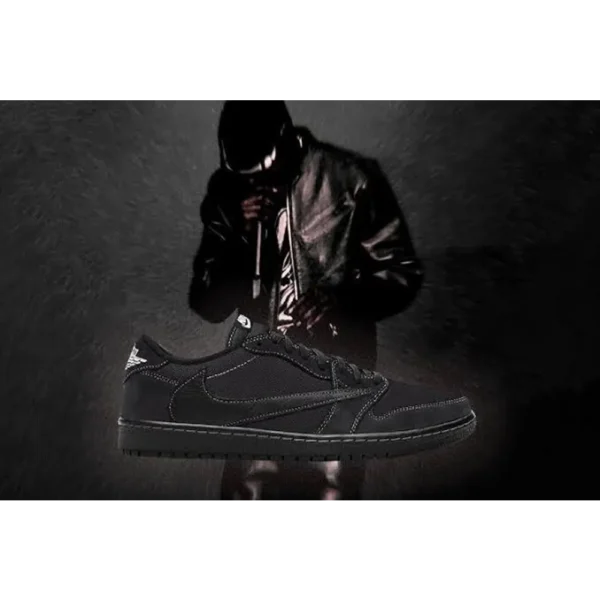 Trendy Travis Scott X Air Jordan 1 Low Black Phantom Shoes For Men