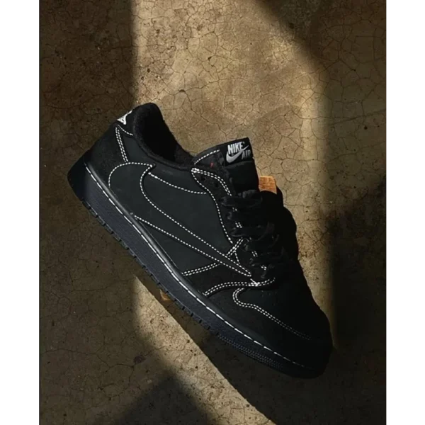 Trendy Travis Scott X Air Jordan 1 Low Black Phantom Shoes For Men