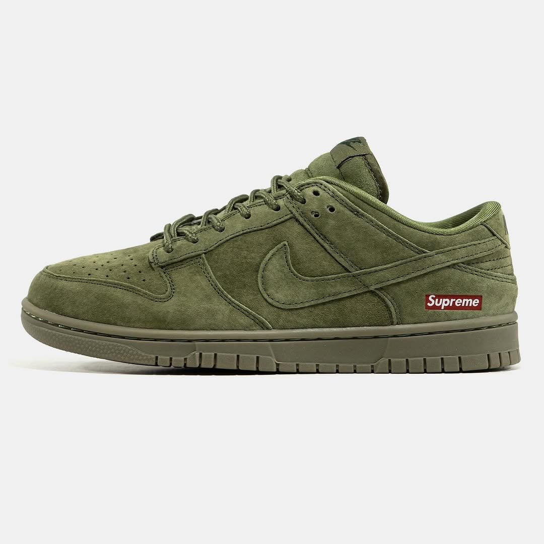 Nike Sb Dunk Low X Supreme Olive Green - BUYON
